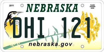 NE license plate DHI121