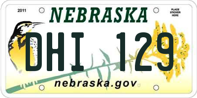 NE license plate DHI129