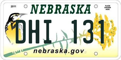 NE license plate DHI131