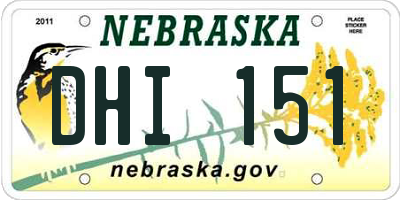 NE license plate DHI151