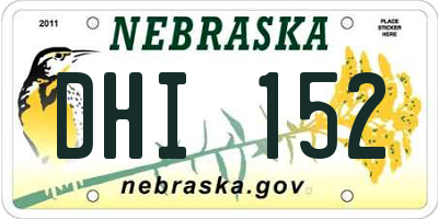 NE license plate DHI152