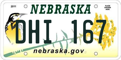 NE license plate DHI167