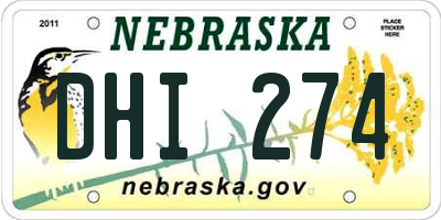 NE license plate DHI274