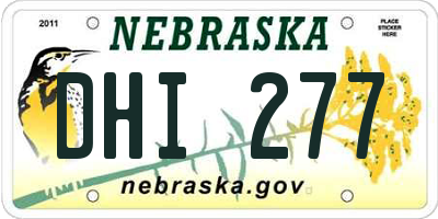 NE license plate DHI277