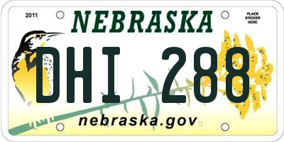NE license plate DHI288