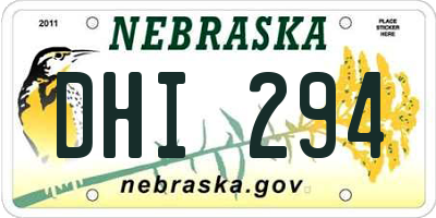 NE license plate DHI294