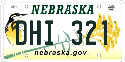 NE license plate DHI321