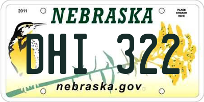 NE license plate DHI322