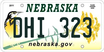 NE license plate DHI323