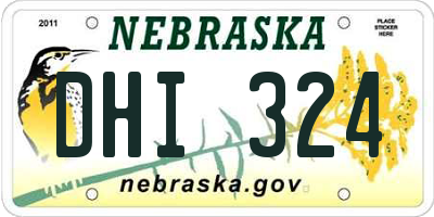 NE license plate DHI324