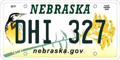 NE license plate DHI327
