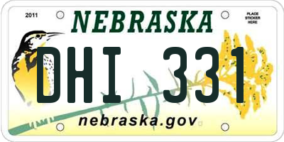 NE license plate DHI331