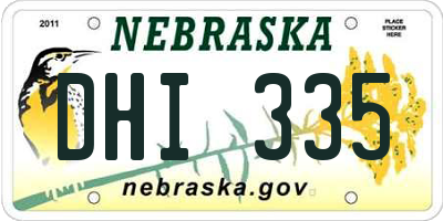 NE license plate DHI335