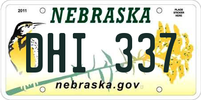 NE license plate DHI337