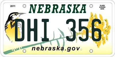 NE license plate DHI356