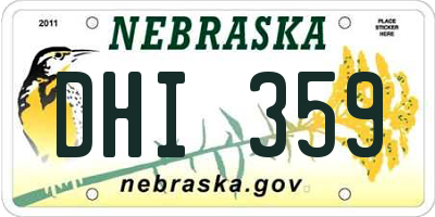 NE license plate DHI359