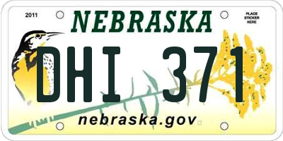 NE license plate DHI371