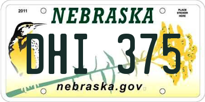 NE license plate DHI375