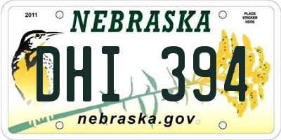 NE license plate DHI394
