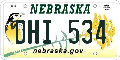 NE license plate DHI534