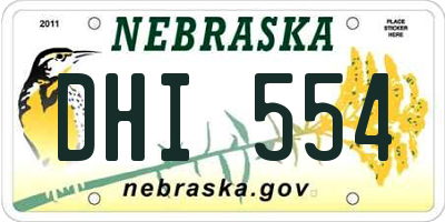 NE license plate DHI554