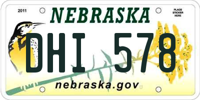 NE license plate DHI578