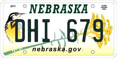 NE license plate DHI679