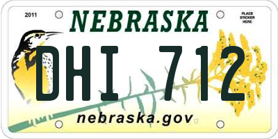 NE license plate DHI712