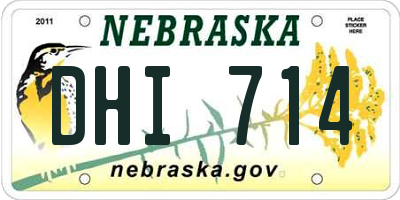 NE license plate DHI714
