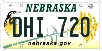 NE license plate DHI720