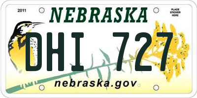 NE license plate DHI727