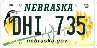 NE license plate DHI735