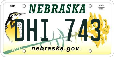 NE license plate DHI743