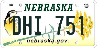 NE license plate DHI751
