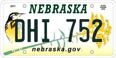 NE license plate DHI752