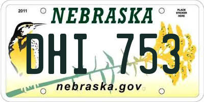 NE license plate DHI753