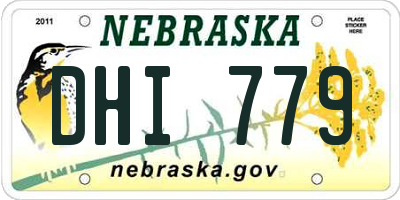 NE license plate DHI779