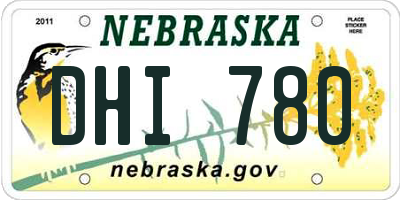 NE license plate DHI780