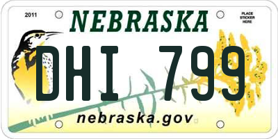 NE license plate DHI799