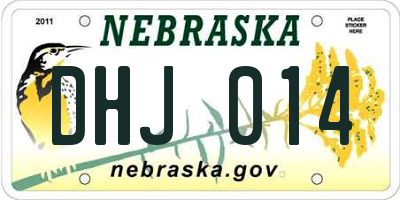 NE license plate DHJ014