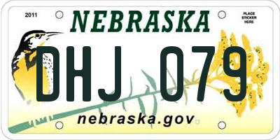 NE license plate DHJ079
