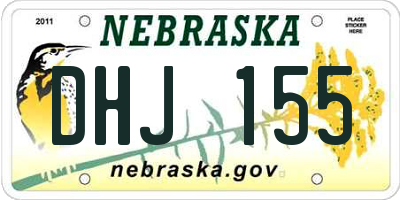 NE license plate DHJ155
