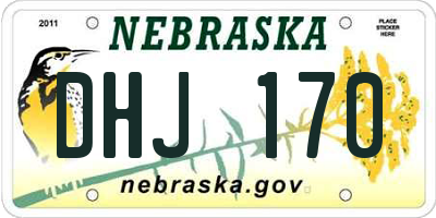 NE license plate DHJ170