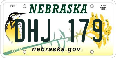 NE license plate DHJ179