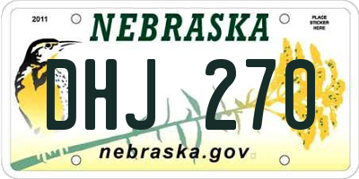 NE license plate DHJ270