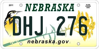 NE license plate DHJ276