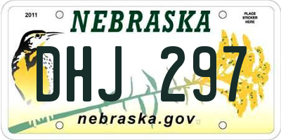 NE license plate DHJ297