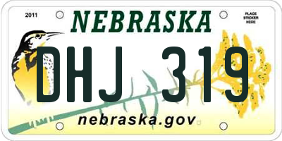 NE license plate DHJ319