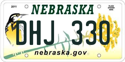 NE license plate DHJ330