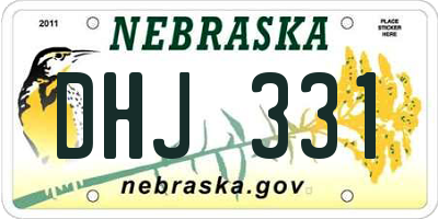 NE license plate DHJ331